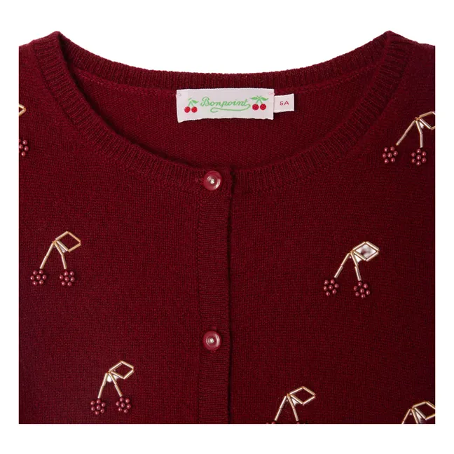 Gilet Jonia Cachemire | Bordeaux