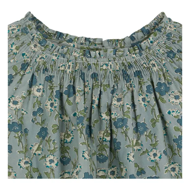 Blouse Blandine Liberty Coton Bio | Bleu