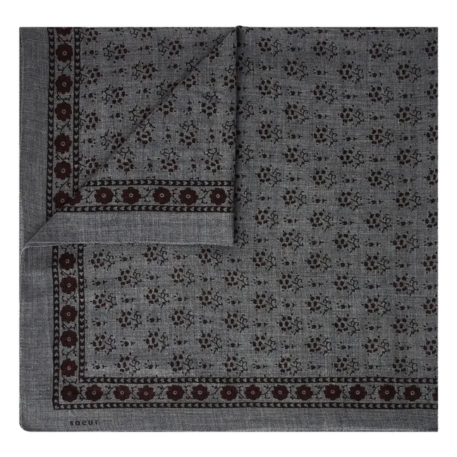 Foulard C Twill Laine | Gris foncé