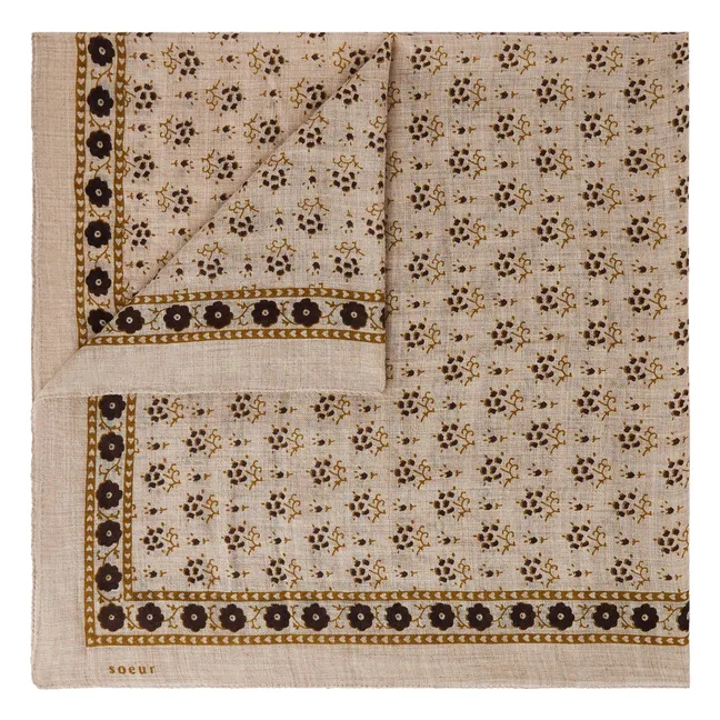Foulard C Twill Laine | Beige