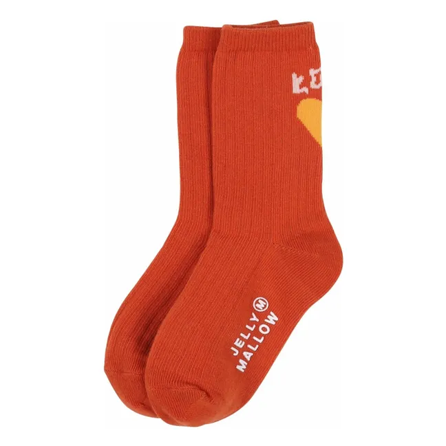 Lote de 2 pares de calcetines Corazón | Rojo