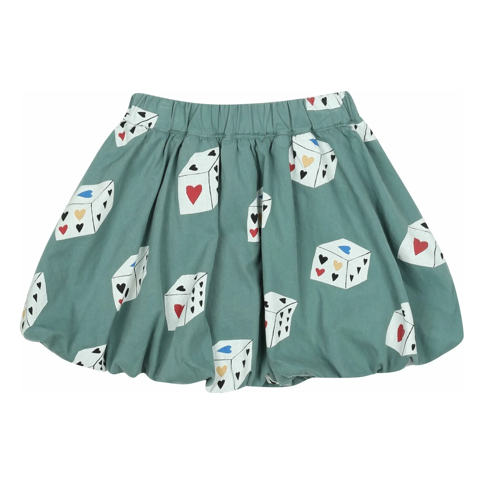 Jelly Mallow Green Heart Dice Skirt