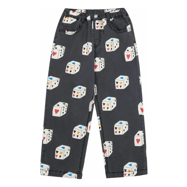 Pantalon Denim Heart Dice | Denim gris