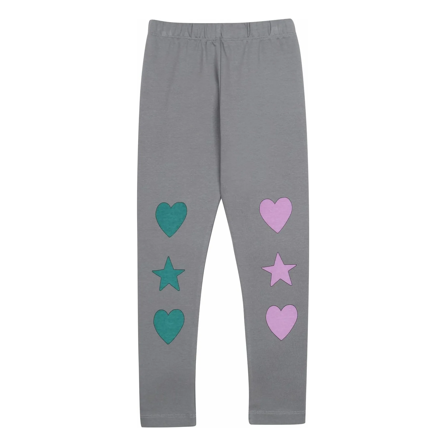 Jelly Mallow Grey Heart Leggings
