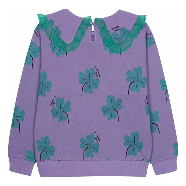 Sweatshirt Lucky Clover | Violett
