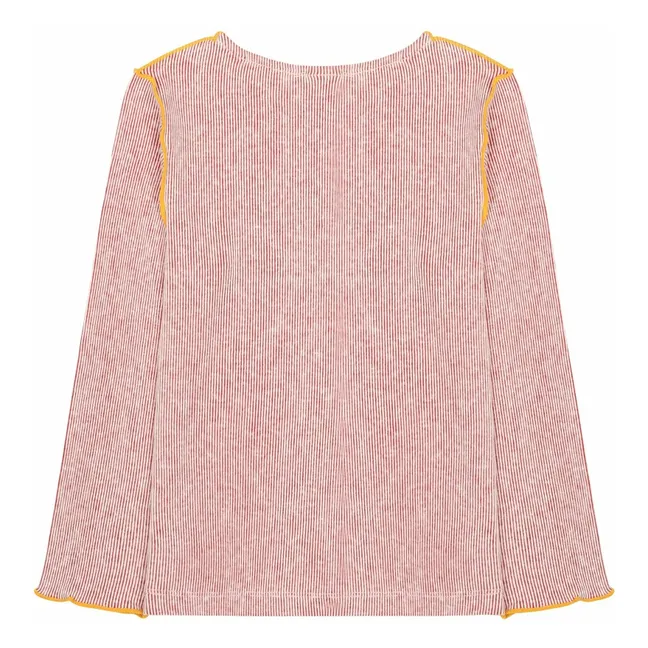 Geripptes Dice Game T-Shirt | Rot