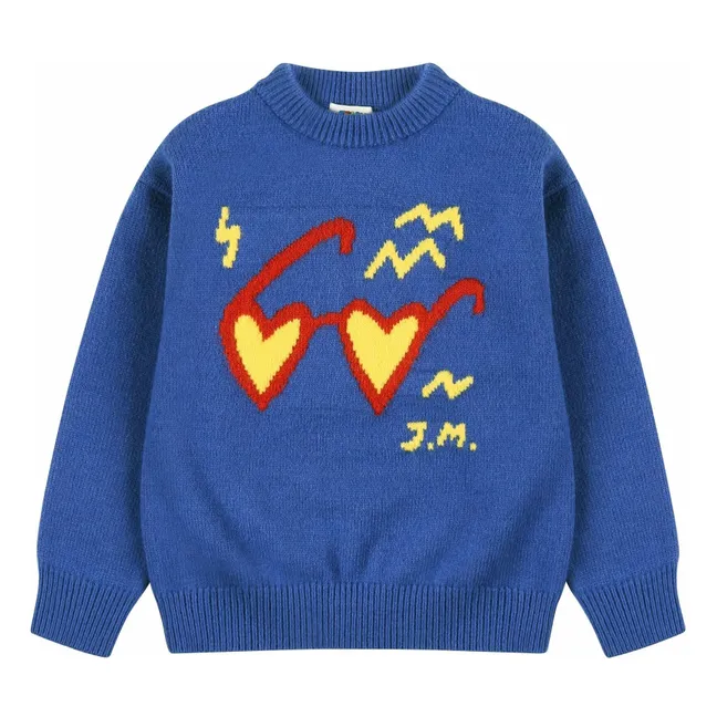 Occhiali da cuore sudati | Blu