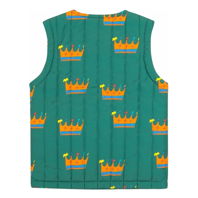 Crown Sleeveless Jacket | Green