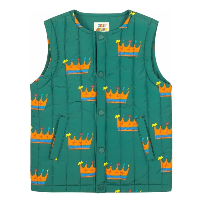 Crown Sleeveless Jacket | Green