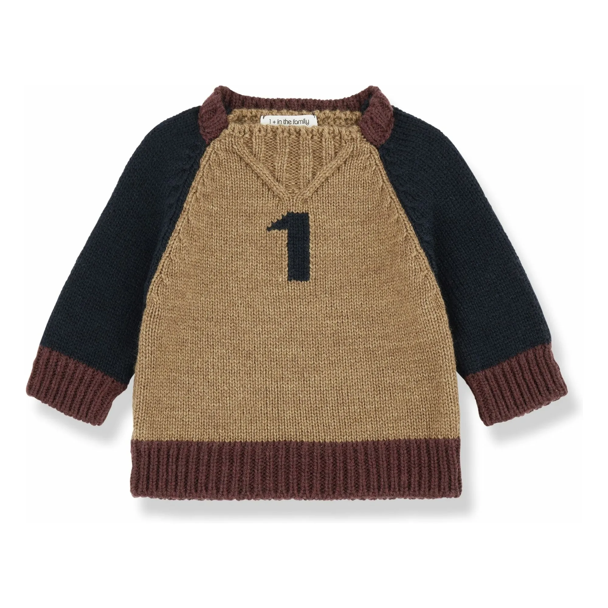 1+ In The Family Brown Patrick Merino Wool Sweater