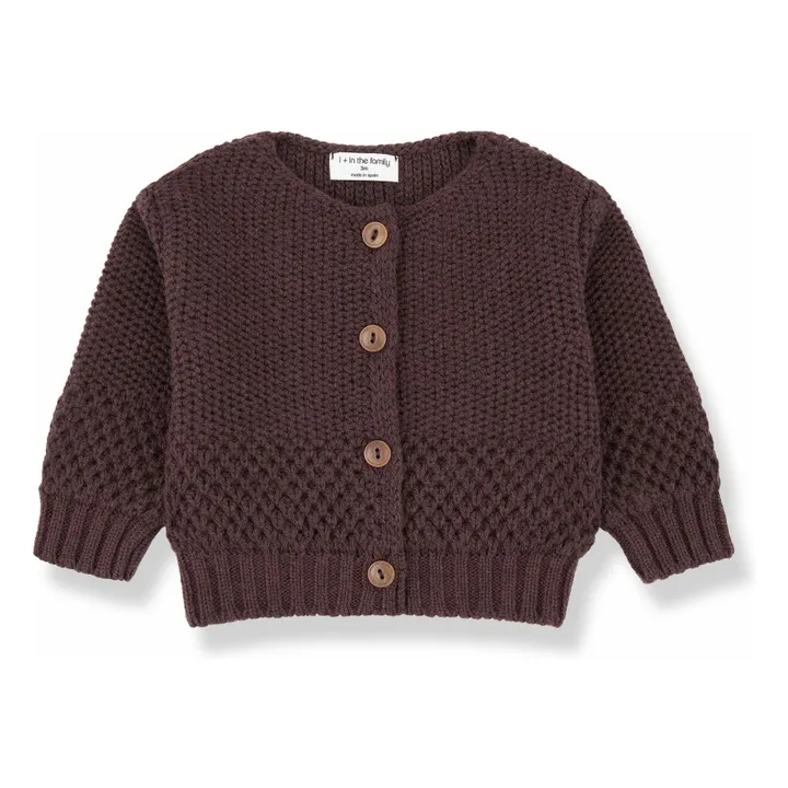 Cárdigan de lana merina Malene | Burdeos- Imagen del producto n°0