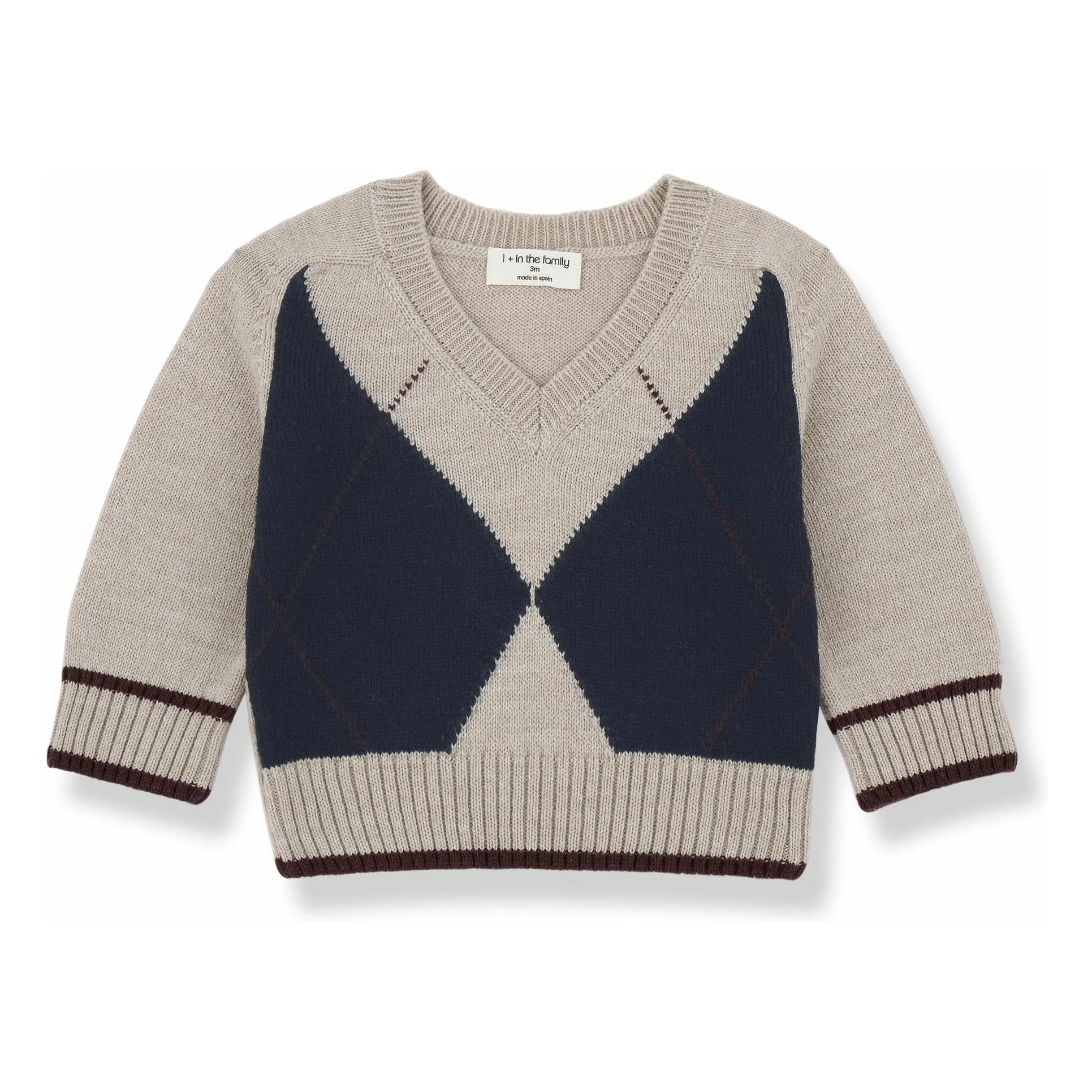 1+ In The Family Beige Kasper Merino Wool Sweater