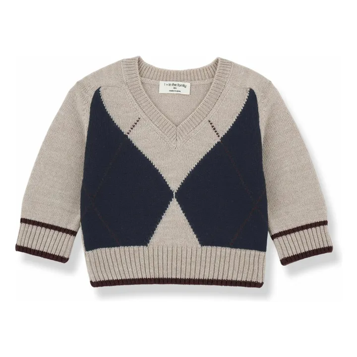 Jersey Kasper de lana merina | Beige- Imagen del producto n°0