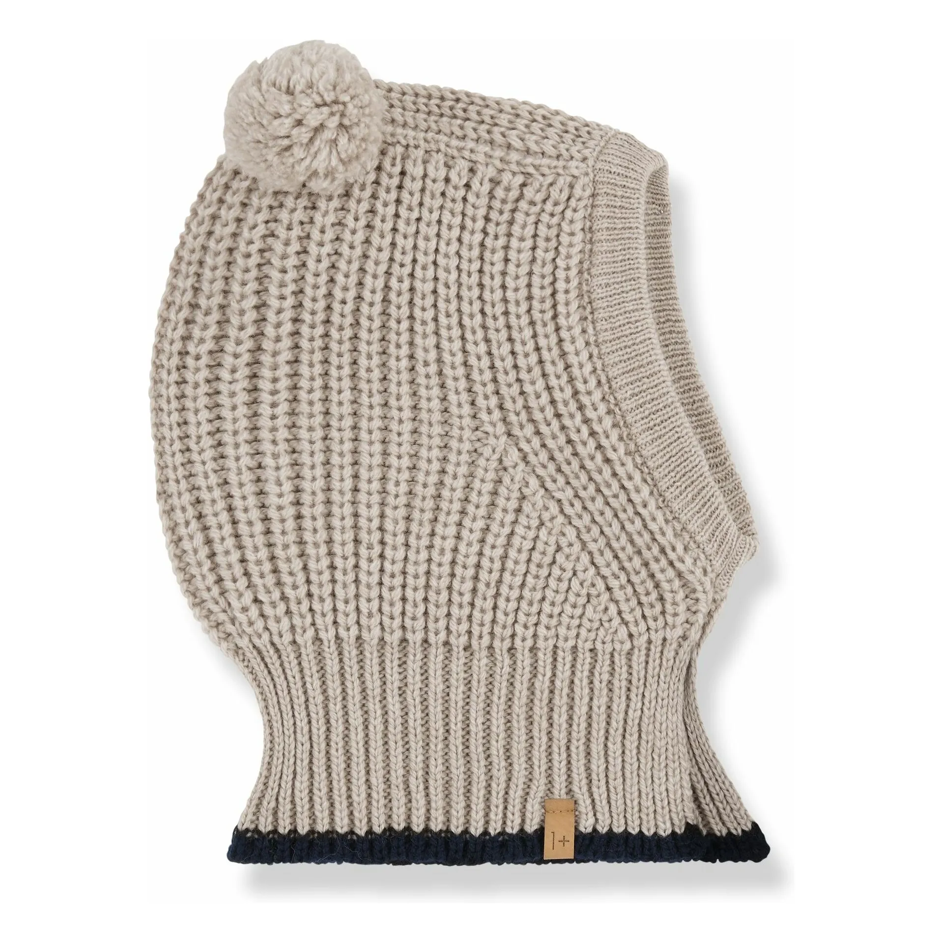 1+ In The Family Beige Ebbe Merino Wool Balaclava