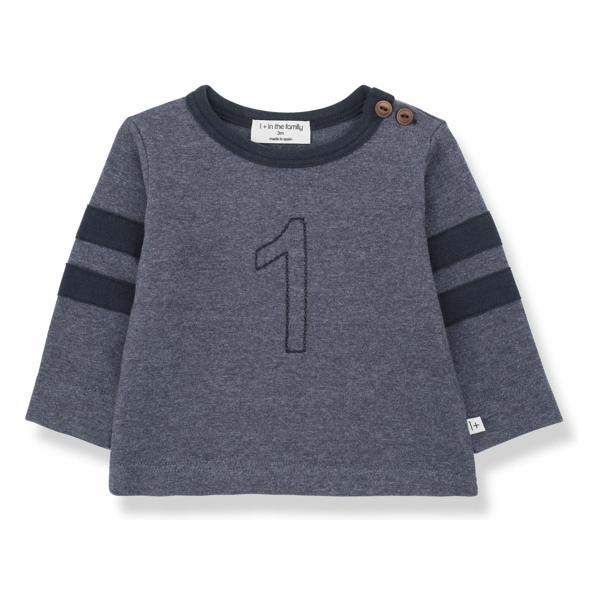 1+ In The Family Mottled Blue Franz T-Shirt