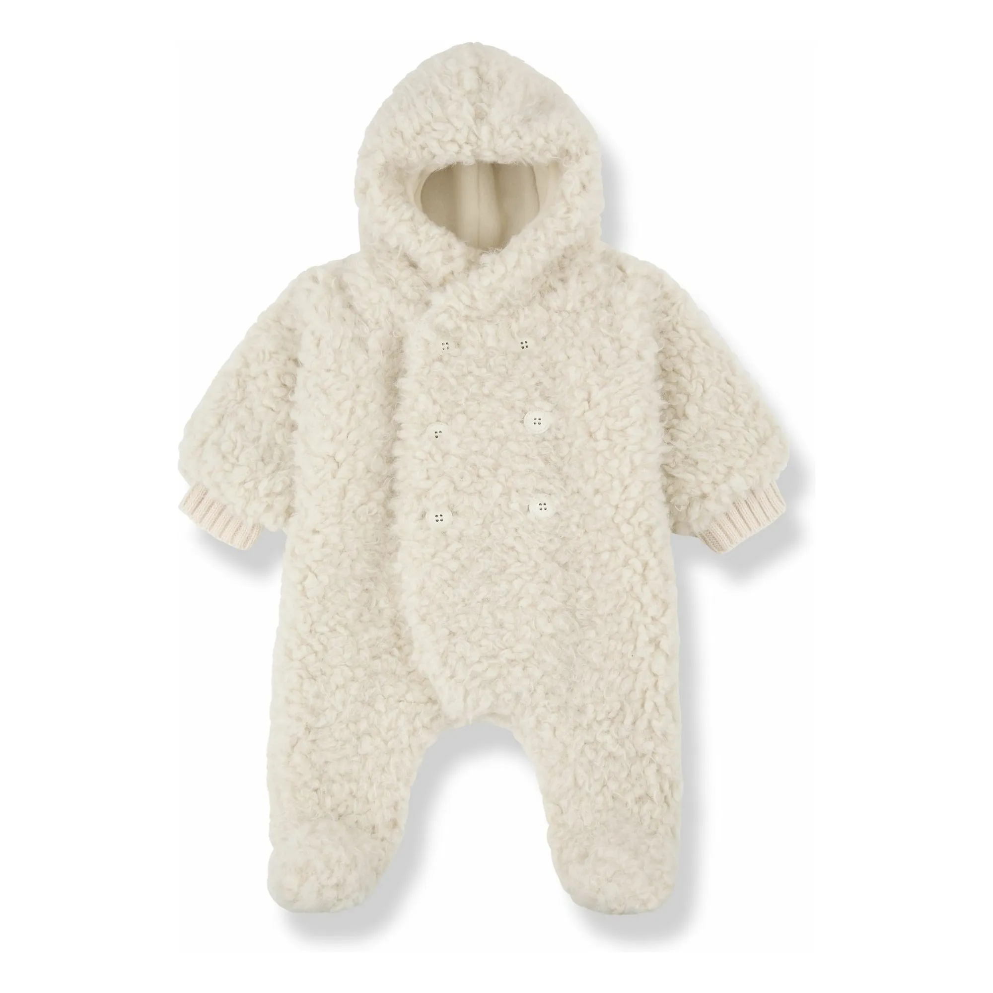 1+ In The Family Ecru Polar Sherpa Pilot Floriane