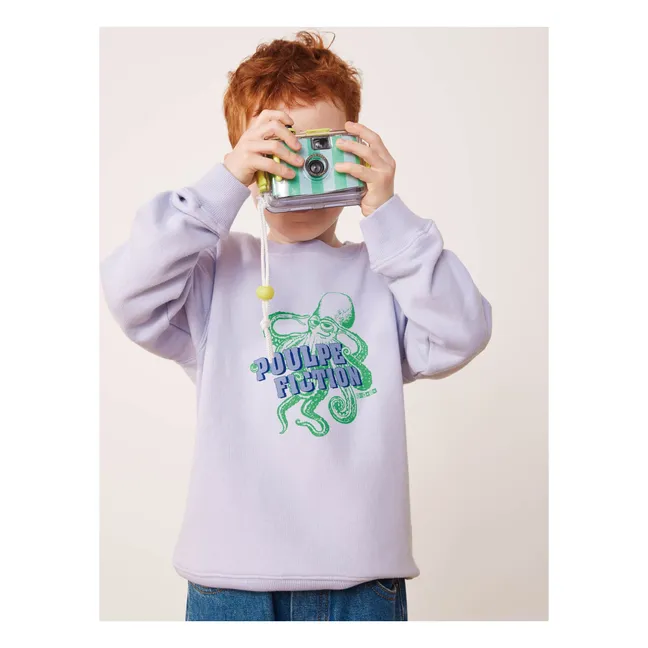 Sweatshirt aus Bio-Baumwolle Smile | Lila