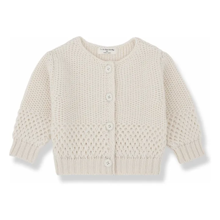 Minicárdigan de lana merina Malene | Crudo- Imagen del producto n°0