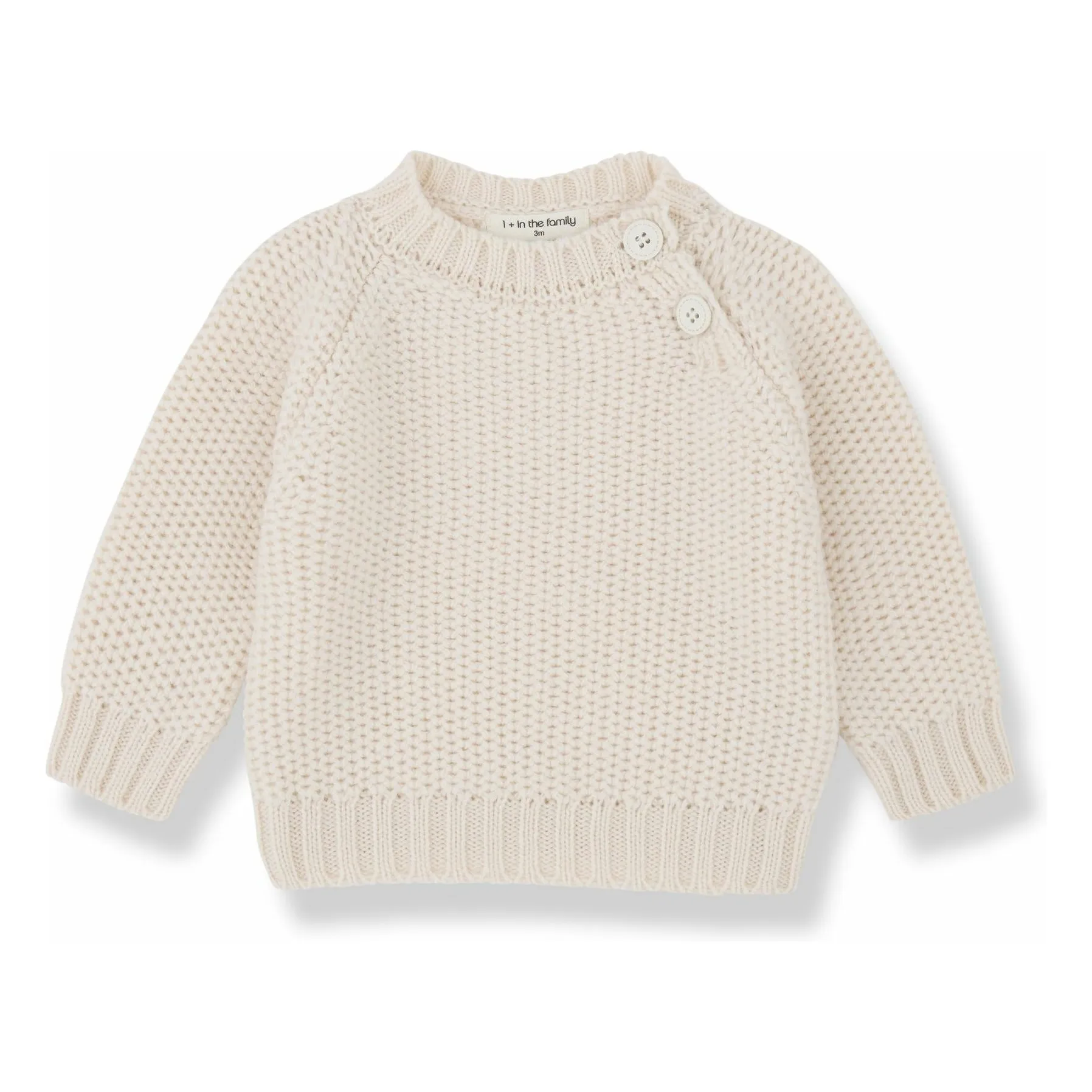 1+ In The Family Ecru Jonas Merino Wool Sweater