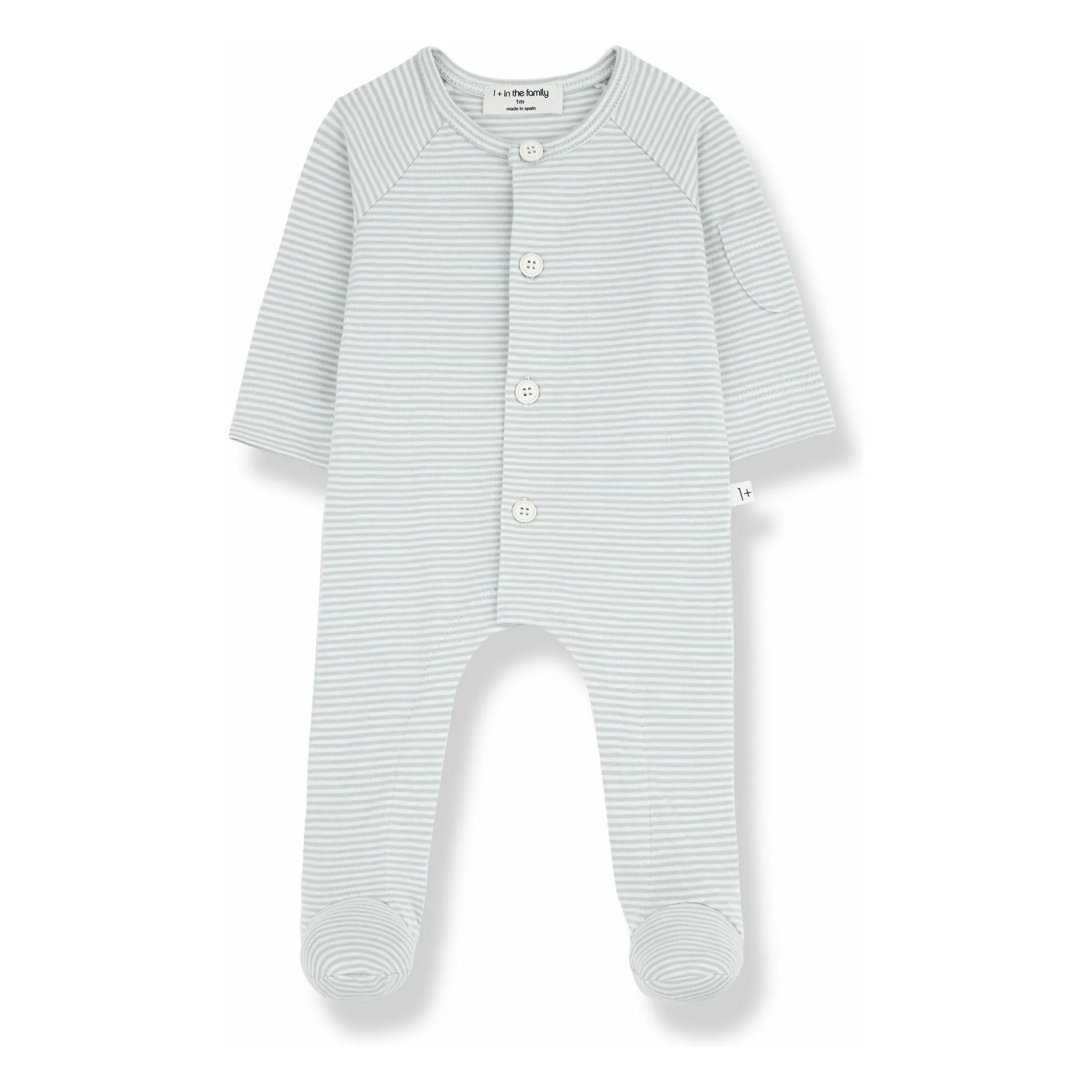 1+ In The Family Grey Blue Philipe Jumpsuit Organic Cotton