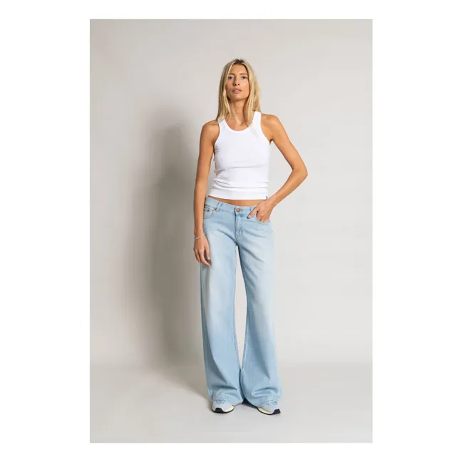 Ayla Organic Cotton Rib Tank Top | White