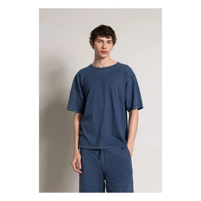 Short Aron Coton Bio | Bleu marine