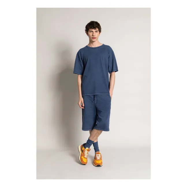 Short Aron Coton Bio | Bleu marine