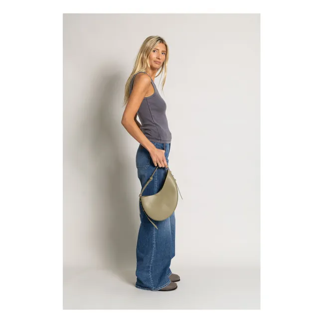 Geripptes Tank-Top Ayla Bio-Baumwolle | Kohlegrau