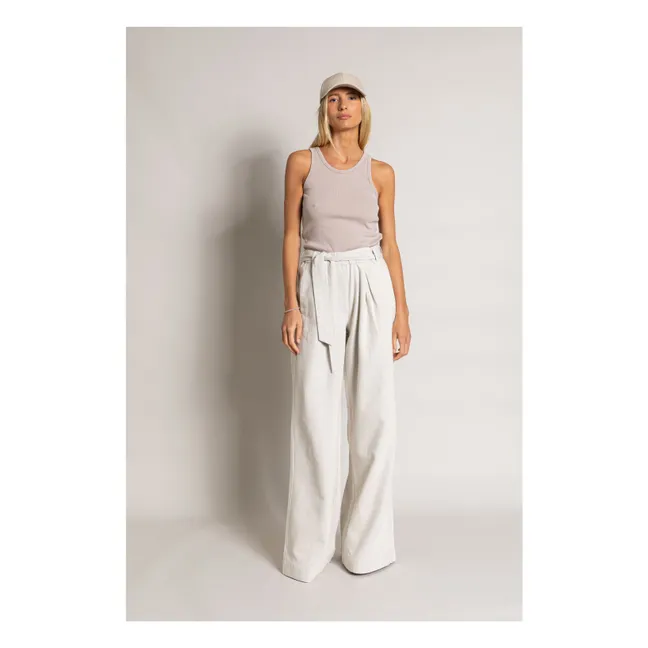 Geripptes Tank-Top Ayla Bio-Baumwolle | Mastic