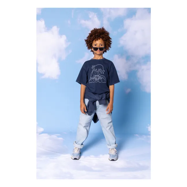 Finn organic cotton T-shirt | Navy blue