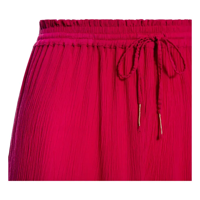 Pantalon Large en Viscose | Rose fuschia
