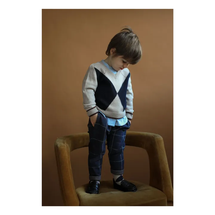 Jersey Kasper de lana merina | Beige- Imagen del producto n°1