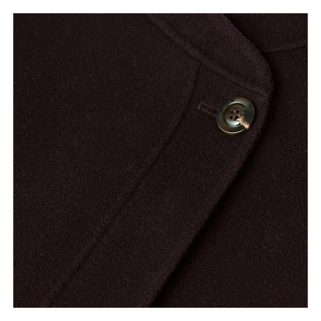Manteau Windsor Laine | Aubergine