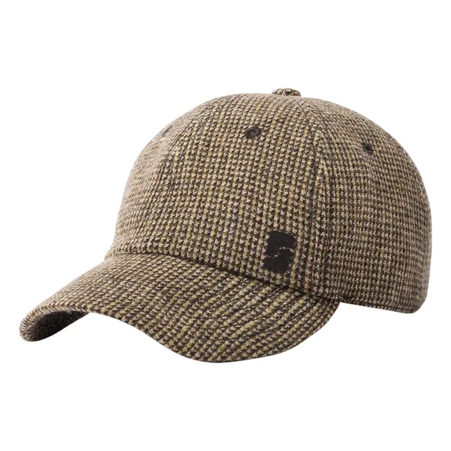 Casquette Serena Carreaux Laine Vierge | Marron