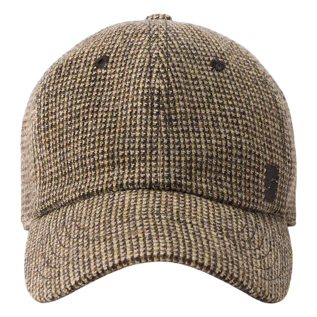 Casquette Serena Carreaux Laine Vierge | Marron