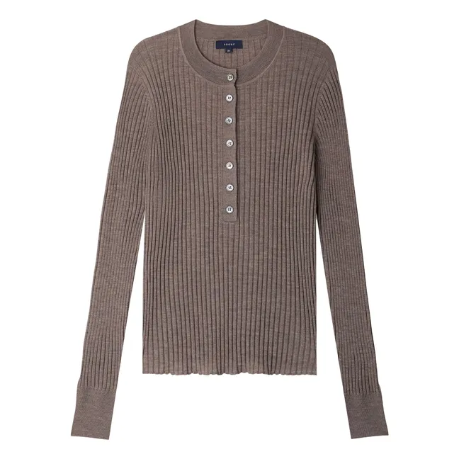 Pull Buffalo Laine Mérinos | Marron