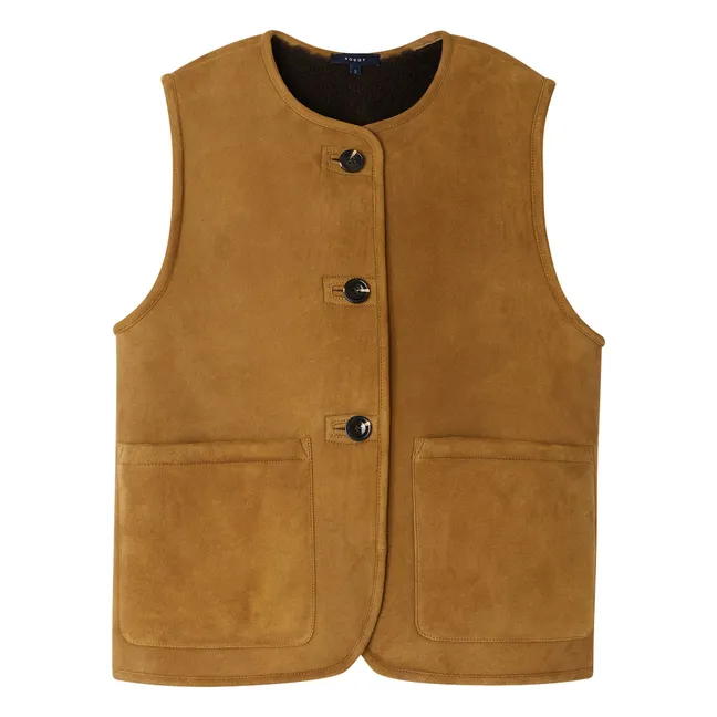 Veste Sans Manches Duomo Cuir | Kaki