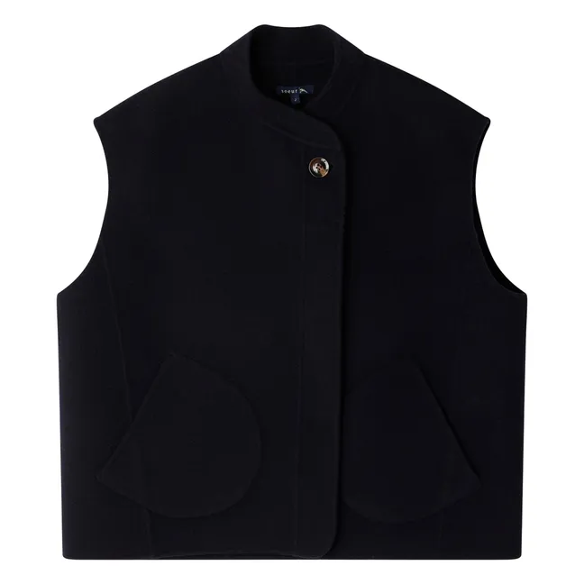 Veste Sans Manches Adeline Laine | Bleu marine