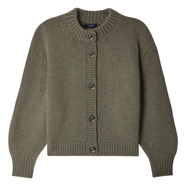 Cardigan Léonard Laine Mérinos | Gris chiné