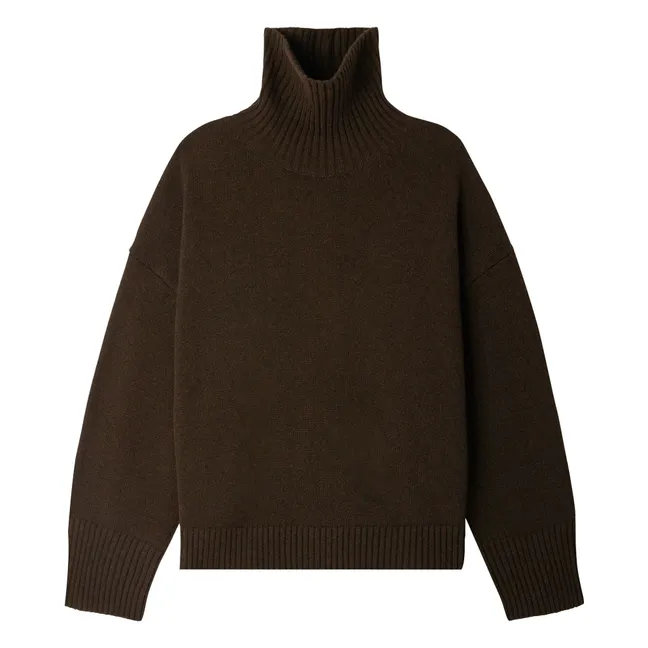 Pull William Laine Mérinos | Chocolat