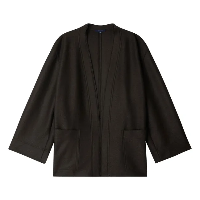 Veste Balme Laine Vierge | Vert foncé