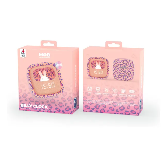 Billy Multifunktionswecker | Rosa Leopard