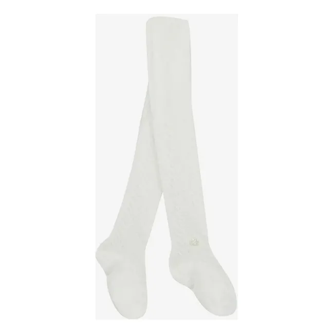 Ribbed Tights | Pearl