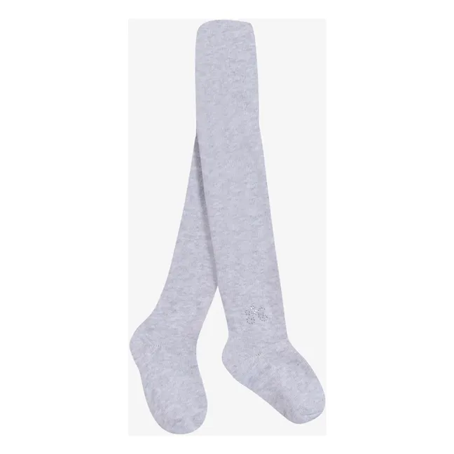 Gerippte Strumpfhose | Grau