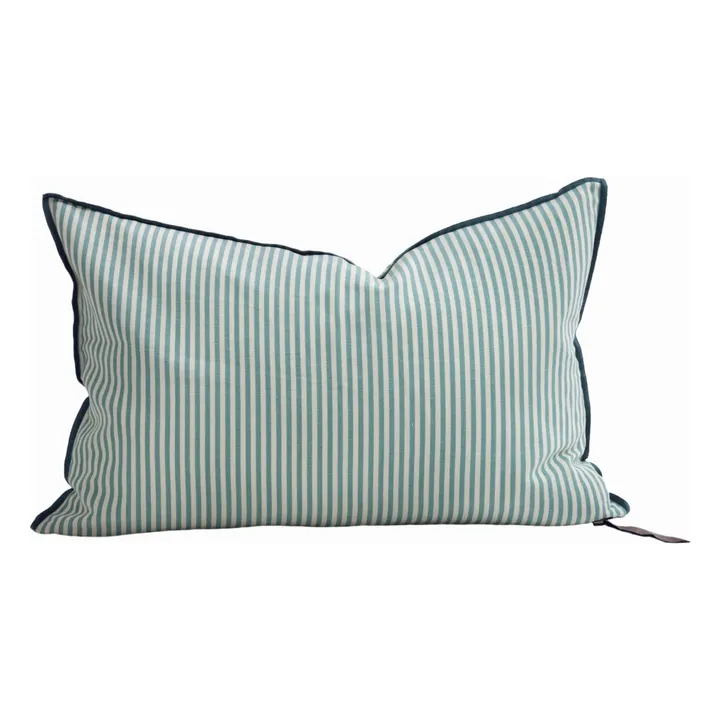 Vice Versa cushion in Portofino fabric | Aqua- Product image n°0