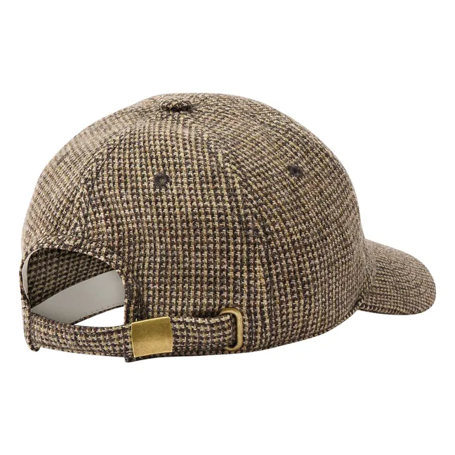 Casquette Serena Carreaux Laine Vierge | Marron