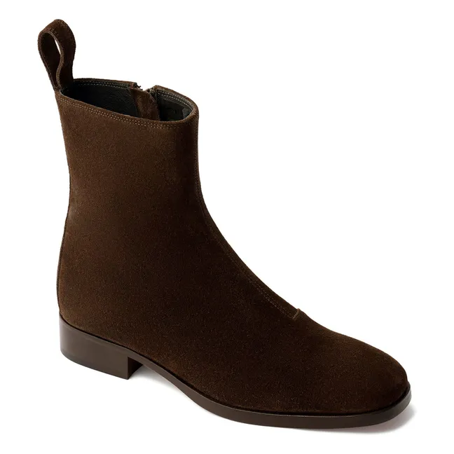 Boots West Croûte de Cuir | Marron