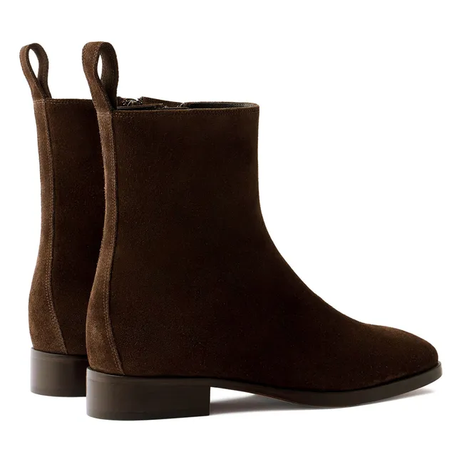 Boots West Croûte de Cuir | Marron