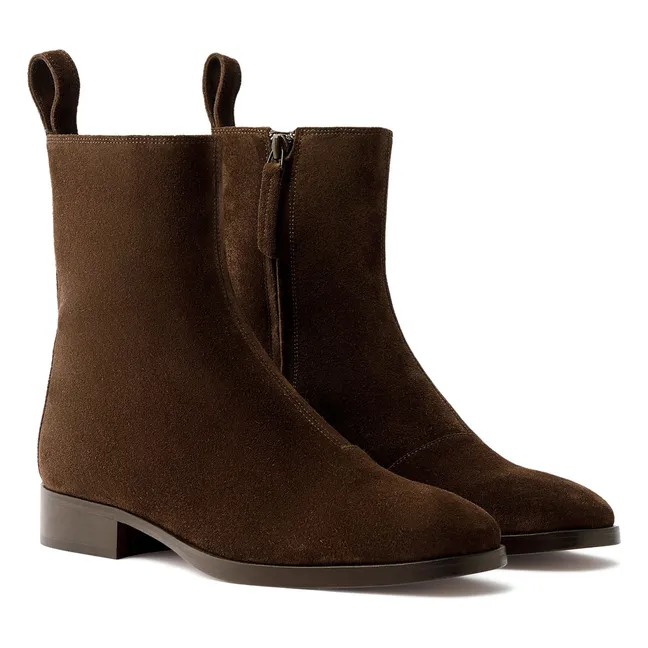 Boots West Croûte de Cuir | Marron