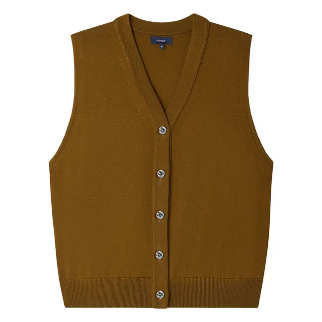 Gilet Sans Manches Chiara Laine Mérinos | Bronze